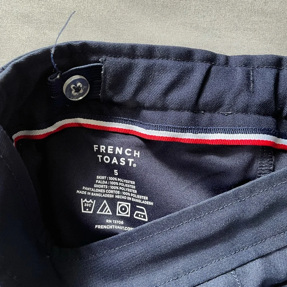 5/$25 FRENCH TOAST | Navy Blue Pleated Uniform Skirt • Toddler • School